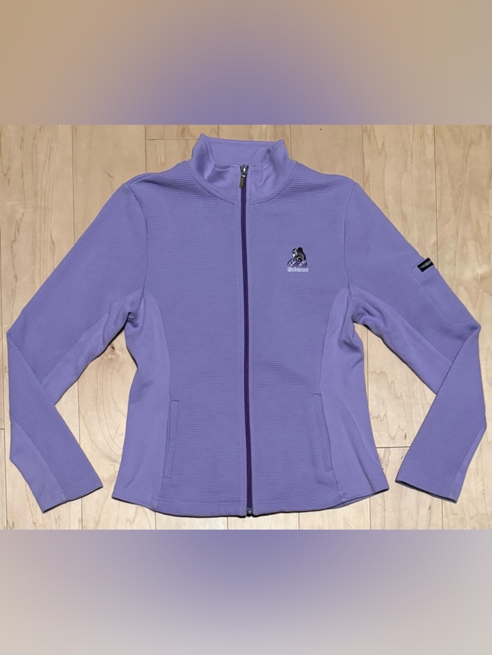 Straight Down Oakmont Country Club Swing Jacket Full Zip Golf Purple Women's M
